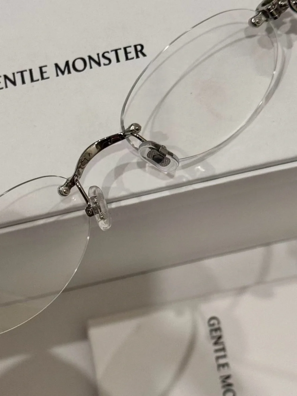 Gentle Monster Rimless Crystal Oval Eyeglasses
